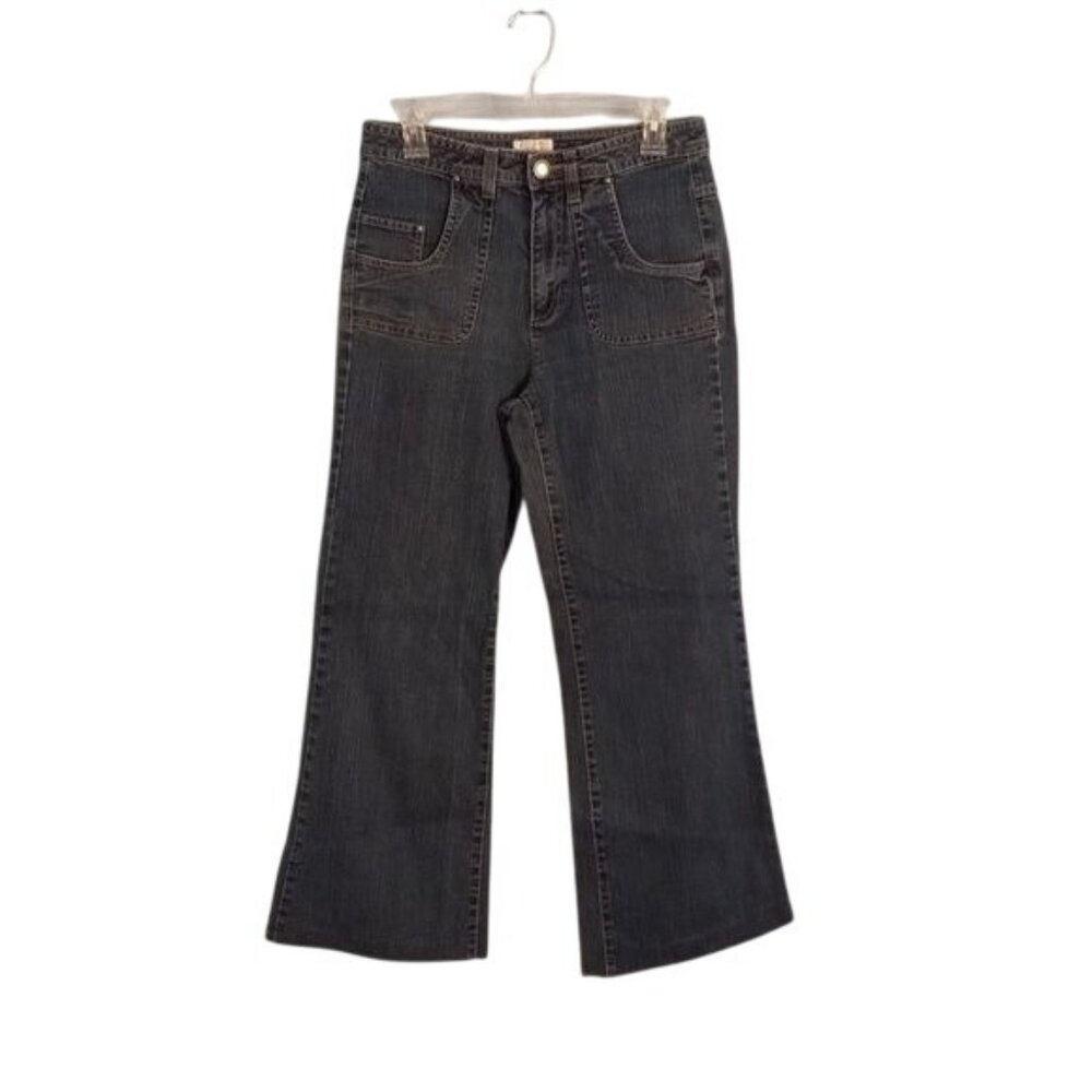 Christopher & Banks Size 8 Womens Jeans Stretch Blue Denim Bootcut Dark Wash